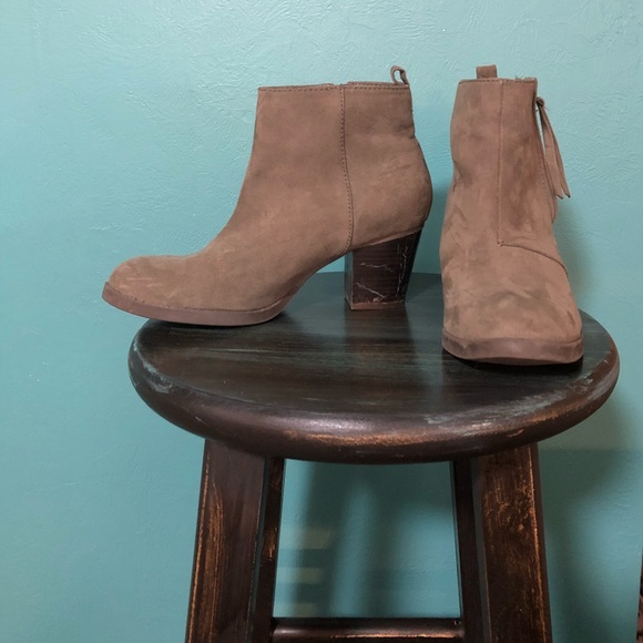 Grey Suede Booties - Picture 2 of 8